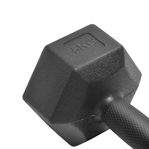 5 코멧 스포츠 육각 덤벨 아령 블랙, 5kg, 2개 - 이미지 4